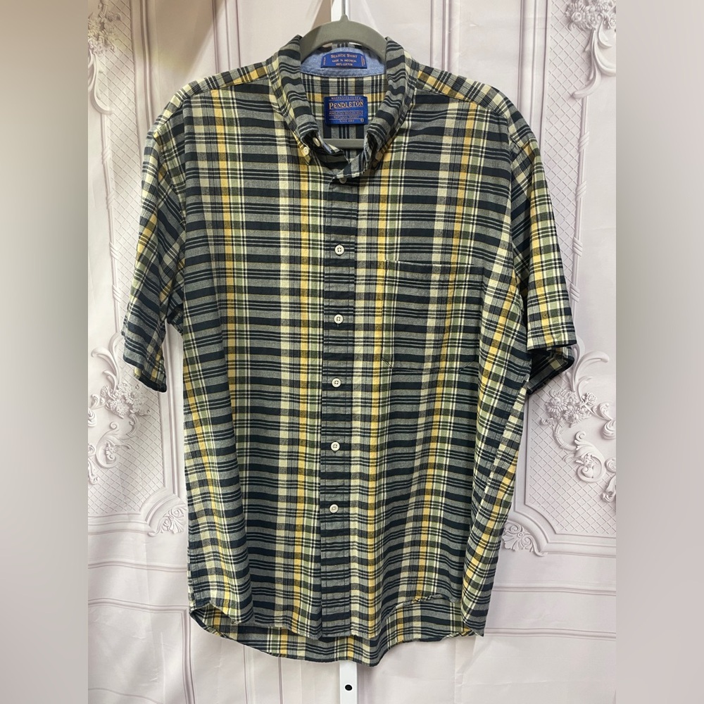 Pendleton Sea Side Men's Plaid Cotton Large Shirt